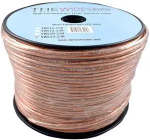 The Wires Zone Car Home Audio Speaker Wire Transparent Clear Cable 14AWG 14/2 Gauge (250 feet) The Wires Zone Car Home Audio Speaker Wire Transparent Clear Cable 14AWG 14/2 Gauge (250 feet)