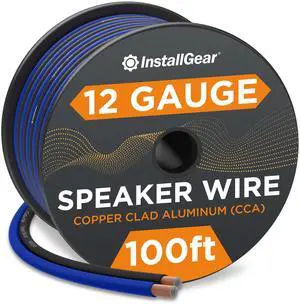 InstallGear 12 Gauge Speaker Wire (100ft - Blue/Black) - Car & Home Speaker Cable for Stereos, Theater, Radio, Outdoor Use InstallGear 12 Gauge Speaker Wire (100ft - Blue/Black) - Car & Home Speaker Cable for Stereos, Theater, Radio, Outdoor Use