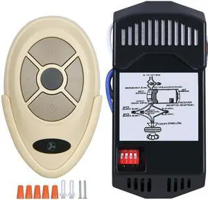 ZWP Ceiling Fan Replacement Remote Control Kit for Harbor Breeze, Hampton Bay, Hunter, Allen Roth, Kichler UC7202T CHQ7202T FAN-35T KUJCE9603 L3HFAN35T1, 3 Speed, Light Dimmer, with Receiver ZWP Ceiling Fan Replacement Remote Control Kit for Harbor Breeze, Hampton Bay, Hunter, Allen Roth, Kichler UC7202T CHQ7202T FAN-35T KUJCE9603 L3HFAN35T1, 3 Speed, Light Dimmer, with Receiver