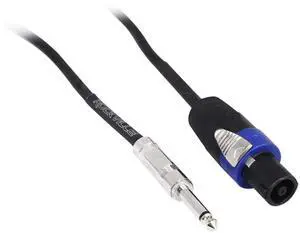 Rockville RCTS1425 25' 14 AWG 1/4" TS to Speakon Speaker Cable, 100% Copper Rockville RCTS1425 25' 14 AWG 1/4" TS to Speakon Speaker Cable, 100% Copper