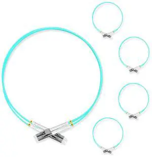Lebrudos 5Pcs 0.5 Meter Fiber Optic Patch Cord LC UPC to LC UPC, Duplex Multi-Mode Fiber Cable Jumper OM3 50/125m, 850nm/1300nm LSZH 3.0mm Lebrudos 5Pcs 0.5 Meter Fiber Optic Patch Cord LC UPC to LC UPC, Duplex Multi-Mode Fiber Cable Jumper OM3 50/125m, 850nm/1300nm LSZH 3.0mm