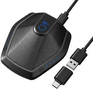 TONOR Conference Microphone with AI Noise Canceling, USB Mic for Teleconference, Condenser Mic for Work at Home, Volume Adjustment, Compatible with Windows and Mac, Desktop PC and Laptop, G11 PRO TONOR Conference Microphone with AI Noise Canceling, USB Mic for Teleconference, Condenser Mic for Work at Home, Volume Adjustment, Compatible with Windows and Mac, Desktop PC and Laptop, G11 PRO