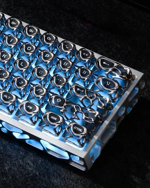 XVX Venom Keycap 60 75 100 Percent, Translucency Keyboard Keycaps w/Hollowed-out Design, ABS+PC Material Keycaps, MOA Profile Keycap, Full 120 Key Set for MX Mechanical Gaming Keyboards (Silver) XVX Venom Keycap 60 75 100 Percent, Translucency Keyboard Keycaps w/Hollowed-out Design, ABS+PC Material Keycaps, MOA Profile Keycap, Full 120 Key Set for MX Mechanical Gaming Keyboards (Silver)
