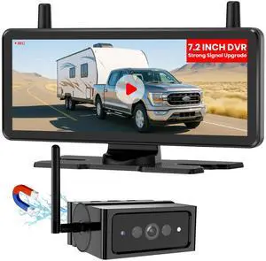 AUTO VOX Wireless Backup Camera Magnetic:Portable No Wiring 1 Min Install Trailer Hitch Camera,2-Channel HD 1080P Car Monitor & IR Night Vision Back Up Camera Systems for Truck,RV (7.2 inch) AUTO VOX Wireless Backup Camera Magnetic:Portable No Wiring 1 Min Install Trailer Hitch Camera,2-Channel HD 1080P Car Monitor & IR Night Vision Back Up Camera Systems for Truck,RV (7.2 inch)