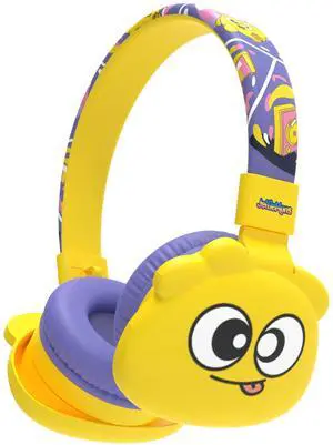 JellieMons Booma Echo Wireless Stereo Headphones for Kids, Over Ear, Foldable, Fun Characters, Safe Volume Features, Optional Wired Connection, School Ready, Long Play time.(Yellow) JellieMons Booma Echo Wireless Stereo Headphones for Kids, Over Ear, Foldable, Fun Characters, Safe Volume Features, Optional Wired Connection, School Ready, Long Play time.(Yellow)