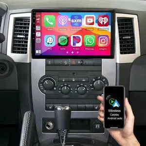 Surakey Car Stereo for Jeep Grand Cherokee 2008-2010 Radio Android 15 GPS Navi for CarPlay Wireless Android Auto 2+32G 10in Touch Screen with Bluetooth WiFi FM RDS SWC Double Din DSP Backup Cam Surakey Car Stereo for Jeep Grand Cherokee 2008-2010 Radio Android 15 GPS Navi for CarPlay Wireless Android Auto 2+32G 10in Touch Screen with Bluetooth WiFi FM RDS SWC Double Din DSP Backup Cam