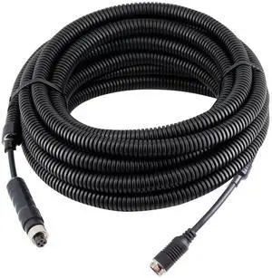 STONVUE 4 Pin Backup Camera Cable with Corrugated Tube Cover, Black, Weatherproof, Compatible with Rearview Camera Systems, Radar DVRs, CCTV Security Systems(16FT/5M) STONVUE 4 Pin Backup Camera Cable with Corrugated Tube Cover, Black, Weatherproof, Compatible with Rearview Camera Systems, Radar DVRs, CCTV Security Systems(16FT/5M)