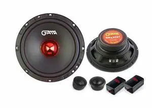 Gama 2-Way Component Speakers - 150W Max, 50W RMS, 6.5" Woofer, Black Steel Basket, 8.7 oz Ferrite Magnet, 0.75" Voice Coil Tweeter - 1 Pair with Protective Grilles, 4 Ohms Bundle Gama 2-Way Component Speakers - 150W Max, 50W RMS, 6.5" Woofer, Black Steel Basket, 8.7 oz Ferrite Magnet, 0.75" Voice Coil Tweeter - 1 Pair with Protective Grilles, 4 Ohms Bundle