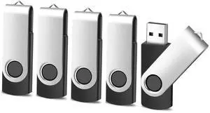 Generic 5-Pack 64GB Swivel Flash Drives Value Set, Organize Your Digital Life with Color-Coded USB Sticks for Work, School, Home - Assorted Colors (5 Pack Swivel USB Black, 64GB) Generic 5-Pack 64GB Swivel Flash Drives Value Set, Organize Your Digital Life with Color-Coded USB Sticks for Work, School, Home - Assorted Colors (5 Pack Swivel USB Black, 64GB)