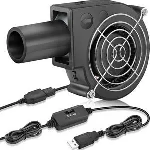 GDSTIME 97mm x 33mm USB Blower Fan with Speed Control, Small 5V DC Brushless Centrifugal BBQ Fan Air Blower for Smoker Inflatables GDSTIME 97mm x 33mm USB Blower Fan with Speed Control, Small 5V DC Brushless Centrifugal BBQ Fan Air Blower for Smoker Inflatables