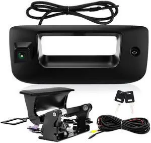 LCWRGS Tailgate Handle Backup Camera & Bezel Trim Fits for 2007-2014 Chevy Silverado & GMC Sierra 1500 2500 3500 HD Tailgate Latch Door Handle Rear View Camera with Lock Cylinder Kit OE# 22755304 LCWRGS Tailgate Handle Backup Camera & Bezel Trim Fits for 2007-2014 Chevy Silverado & GMC Sierra 1500 2500 3500 HD Tailgate Latch Door Handle Rear View Camera with Lock Cylinder Kit OE# 22755304