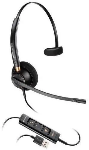 Poly - EncorePro 515 USB-A and USB-C USB Headset (Plantronics) - Cloud System Updates - Acoustic Hearing Protection - Works with Avaya, Genesys, and Cisco Call Center Platforms - Single Ear/Mono,B Poly - EncorePro 515 USB-A and USB-C USB Headset (Plantronics) - Cloud System Updates - Acoustic Hearing Protection - Works with Avaya, Genesys, and Cisco Call Center Platforms - Single Ear/Mono,B