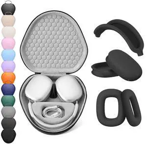 for Airpods Max Case Cover,Smart Cases with Sleep Mode Made by Air pods,Compatible with Apple AirPods Max,Protective Carry Travel Cover AirPod Pro Max Case,Headphone,Dark Grey+Grey for Airpods Max Case Cover,Smart Cases with Sleep Mode Made by Air pods,Compatible with Apple AirPods Max,Protective Carry Travel Cover AirPod Pro Max Case,Headphone,Dark Grey+Grey