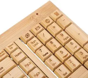 Handcrafted Bamboo Wireless Keyboard and Mouse Combo, 2.4G Ergonomic Set with USB Receiver for PC Handcrafted Bamboo Wireless Keyboard and Mouse Combo, 2.4G Ergonomic Set with USB Receiver for PC