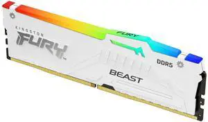 Kingston FURY Beast White RGB 32GB (2x16GB) 5600MT/s CL40 DDR5 XMP DIMM ^^ Infrared Syncing ^^ FURY CTRL Software ^^ Overclocking ^^ Intel XMP 3.0 ^^ Kit of 2 ^^ KF556C40BWAK2-32 Kingston FURY Beast White RGB 32GB (2x16GB) 5600MT/s CL40 DDR5 XMP DIMM ^^ Infrared Syncing ^^ FURY CTRL Software ^^ Overclocking ^^ Intel XMP 3.0 ^^ Kit of 2 ^^ KF556C40BWAK2-32