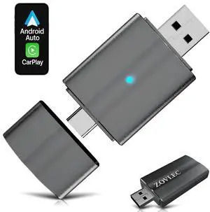 2026 Zovlec Apple CarPlay, Android Auto Wireless Adapter, Plug & Play Dongle for iPhone iOS 10+, Android 11+, USB Carplay, Fast Auto-Connect 2026 Zovlec Apple CarPlay, Android Auto Wireless Adapter, Plug & Play Dongle for iPhone iOS 10+, Android 11+, USB Carplay, Fast Auto-Connect
