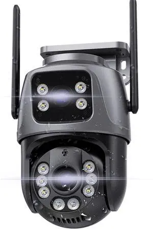 Security Outside Camera Wireless 2.4G WiFi Home Indoor Security Cameras Dual Lens Linkage 360View 4MP Two-Way Talk,AI Detection,Full-Color Night Vision,Auto Tracking,Light Alarm,24/7 Recording Security Outside Camera Wireless 2.4G WiFi Home Indoor Security Cameras Dual Lens Linkage 360View 4MP Two-Way Talk,AI Detection,Full-Color Night Vision,Auto Tracking,Light Alarm,24/7 Recording