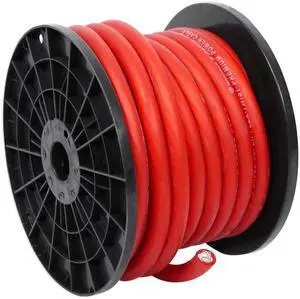 Rockville R0G50RED 0 Gauge 50 Ft Red Car Amp Power/Ground Wire Cable Rockville R0G50RED 0 Gauge 50 Ft Red Car Amp Power/Ground Wire Cable