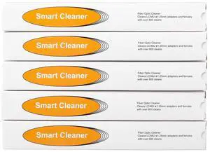 5-Pack Fiber Optic Cleaning Pens for 1.25mm LC/MU Connector, Fiber Optic Cleaner Tool for End Face and Optical Connectors, 800+Uses per Pen 5-Pack Fiber Optic Cleaning Pens for 1.25mm LC/MU Connector, Fiber Optic Cleaner Tool for End Face and Optical Connectors, 800+Uses per Pen