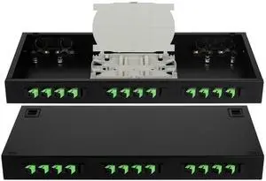 Duogalia 2-Pack SC-APC 12 Simplex 12 Port Rack Mount Enclosure Box with Splice Tray Singlemode SC-APC Kit (includes 1.2 Meter Pigtail and 12PC Coupler) Duogalia 2-Pack SC-APC 12 Simplex 12 Port Rack Mount Enclosure Box with Splice Tray Singlemode SC-APC Kit (includes 1.2 Meter Pigtail and 12PC Coupler)
