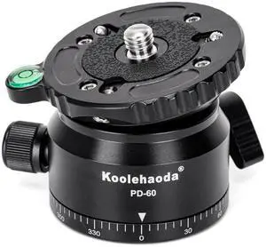 Koolehaoda 66mm Tripod Leveling Base, 15 Half Ball 360 Panoramic Koolehaoda 66mm Tripod Leveling Base, 15 Half Ball 360 Panoramic