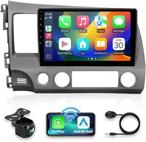 Crownyu forHonda CIVIC 2006-2011 Radio Compatible with Wirelessly Carplay Android Auto Upgrade Android Car Stereo Bluetooth Navigation GPS TouchScreen FM WiFi Multimedia Player Backup Camera Head Unit Crownyu forHonda CIVIC 2006-2011 Radio Compatible with Wirelessly Carplay Android Auto Upgrade Android Car Stereo Bluetooth Navigation GPS TouchScreen FM WiFi Multimedia Player Backup Camera Head Unit