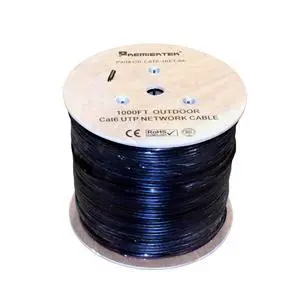 Outdoor 1000Ft Double Jacket Cat6 23AWG CCA UTP 4-Pairs Premium Network LAN Cable Direct Burial UV Rated Waterproof Outdoor 1000Ft Double Jacket Cat6 23AWG CCA UTP 4-Pairs Premium Network LAN Cable Direct Burial UV Rated Waterproof
