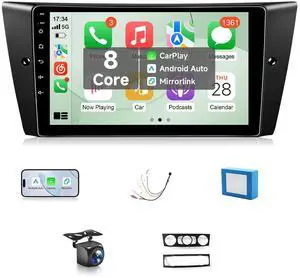 VQU 8Core Car Stereo for BMW 328i 335i 325i E90 E91 E92 E93 2005-2011 Radio Apple Carplay Android Auto, 9 Inch Touch Screen for BMW E90 Head Unit Bluetooth GPS WiFi RDS DSP FM SWC Camera, Fiber Op VQU 8Core Car Stereo for BMW 328i 335i 325i E90 E91 E92 E93 2005-2011 Radio Apple Carplay Android Auto, 9 Inch Touch Screen for BMW E90 Head Unit Bluetooth GPS WiFi RDS DSP FM SWC Camera, Fiber Op