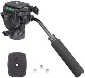 Video Fluid Head Fluid Drag Pan Tilt Head with 1/4 Quick Release Plate Heavy Duty Video Camera Tripod Head for Canon Nikon Sony DSLR Cameras Camcorder Load up to 6.6 pounds/3 kilograms Video Fluid Head Fluid Drag Pan Tilt Head with 1/4 Quick Release Plate Heavy Duty Video Camera Tripod Head for Canon Nikon Sony DSLR Cameras Camcorder Load up to 6.6 pounds/3 kilograms