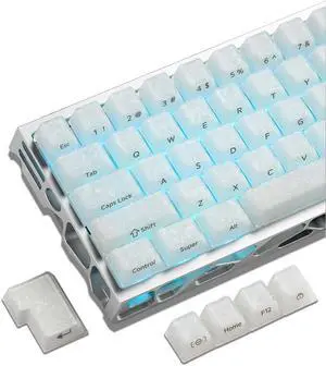 GMKWTL XVX Frost Jelly Keycaps, Forged Carbon-Look Keyboard Keycaps, Cherry Profile Keycap Sets for Mechanical Keyboard with MX Switches(White) GMKWTL XVX Frost Jelly Keycaps, Forged Carbon-Look Keyboard Keycaps, Cherry Profile Keycap Sets for Mechanical Keyboard with MX Switches(White)