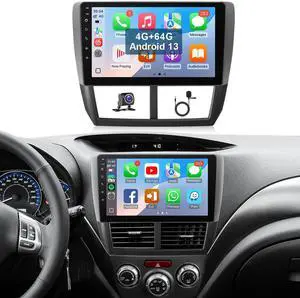 Leadfan Android 13 Car Radio for Subaru Forester 2008-2012 Impreza WRX 2007-2011 Stereo with Wireless CarPlay Android Auto, 9 Inch ToucScreen Built-in GPS Navi BT WiFi SWCBackup Camera, MIC (4+ Leadfan Android 13 Car Radio for Subaru Forester 2008-2012 Impreza WRX 2007-2011 Stereo with Wireless CarPlay Android Auto, 9 Inch ToucScreen Built-in GPS Navi BT WiFi SWCBackup Camera, MIC (4+