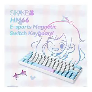 SIKAKEYB HM66 Wired 60% Magnetic Gaming Keyboard, Hot Swappable Mechanical Keyboard with Gateron Magnetic Jade Switches, 0.01-4.0mm Adjustable Actuation & 8K Polling Rate, PBT Dye-Sub Keycaps SIKAKEYB HM66 Wired 60% Magnetic Gaming Keyboard, Hot Swappable Mechanical Keyboard with Gateron Magnetic Jade Switches, 0.01-4.0mm Adjustable Actuation & 8K Polling Rate, PBT Dye-Sub Keycaps