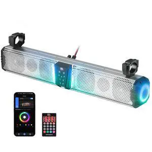 KEMIMOTO 2025 Midnight S80 32-inch UTV Sound Bar App Control, IP65 Weatherproof Golf Cart Sound Bar, ATV Bluetooth Soundbar Compatible with Polaris RZR Can-Am, Fits 1-2 inch Roll Bar KEMIMOTO 2025 Midnight S80 32-inch UTV Sound Bar App Control, IP65 Weatherproof Golf Cart Sound Bar, ATV Bluetooth Soundbar Compatible with Polaris RZR Can-Am, Fits 1-2 inch Roll Bar