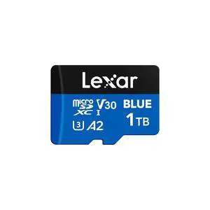 Lexar 1TB Blue Micro SD Card Up to 160MB/s, microSDXC UHS-I Memory Card with SD Adapter, C10, U3, A2, V30, Full HD, 4K UHD, High Speed TF Card Lexar 1TB Blue Micro SD Card Up to 160MB/s, microSDXC UHS-I Memory Card with SD Adapter, C10, U3, A2, V30, Full HD, 4K UHD, High Speed TF Card