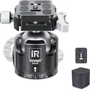 INNOREL N44F Quick Locking Low Profile Tripod Ball Head, Fast Lever Release, Panoramic CNC Metal Camera Tripod Ballhead with 2 Plates for Tripod Monopod DSLR Camcorder, Max Load 55lb/25kg (Sliver) INNOREL N44F Quick Locking Low Profile Tripod Ball Head, Fast Lever Release, Panoramic CNC Metal Camera Tripod Ballhead with 2 Plates for Tripod Monopod DSLR Camcorder, Max Load 55lb/25kg (Sliver)