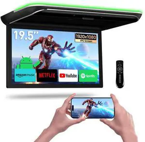 XTRONS 19.5" Android 14 Car Overhead Player, 1600x900 IPS Screen Flip Down Roof Mount Monitor with Built-in Speaker, WiFi, Bluetooth, Supports HDMI USB Input, Screen Mirroring (Octa Core, 4+64GB) XTRONS 19.5" Android 14 Car Overhead Player, 1600x900 IPS Screen Flip Down Roof Mount Monitor with Built-in Speaker, WiFi, Bluetooth, Supports HDMI USB Input, Screen Mirroring (Octa Core, 4+64GB)