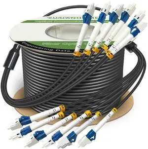 500 Feet (150 Meters) 6 Core Industrial TPU LC to LC Outdoor Armored Fiber Optic Cable, OS2 Single Mode 6 Strands Fiber Patch Cable with LC Connectors, 9/125um, OD-5mm, Direct Burial LC-LC 500 Feet (150 Meters) 6 Core Industrial TPU LC to LC Outdoor Armored Fiber Optic Cable, OS2 Single Mode 6 Strands Fiber Patch Cable with LC Connectors, 9/125um, OD-5mm, Direct Burial LC-LC