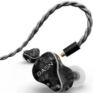 BASN Bmaster5 in Ear Monitors, 5 Drivers HiFi Drummer Stage Headphones, Professional IEM Earphones with MMCX Silver-Plated OFC Cable & Portable Case for Musicians(Obsidian Black, 3.5&4.4mm) BASN Bmaster5 in Ear Monitors, 5 Drivers HiFi Drummer Stage Headphones, Professional IEM Earphones with MMCX Silver-Plated OFC Cable & Portable Case for Musicians(Obsidian Black, 3.5&4.4mm)