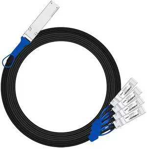 ipolex 100G QSFP28 to 4X 25G SFP28 Breakout DAC Cable, 100G QSFP28 Direct Attach Copper Twinax Cable for Cisco QSFP-4SFP25G-CU1M, 1-Meter(3.3ft) ipolex 100G QSFP28 to 4X 25G SFP28 Breakout DAC Cable, 100G QSFP28 Direct Attach Copper Twinax Cable for Cisco QSFP-4SFP25G-CU1M, 1-Meter(3.3ft)