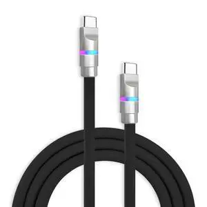 chubbycable Neon Chubby - Fast Charge Cable with Smart Light RGB Color Gradual Light Up 100W Charging Cord LED USB C Cable Compatible with iPhone 17-15 Series, Black, Type-C to Type-C, 3.3 FT chubbycable Neon Chubby - Fast Charge Cable with Smart Light RGB Color Gradual Light Up 100W Charging Cord LED USB C Cable Compatible with iPhone 17-15 Series, Black, Type-C to Type-C, 3.3 FT