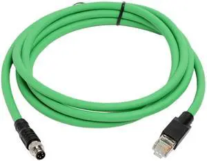 HangTon M8 4 Pin RJ45 EtherCAT Cable for Beckhoff Actuator Sensor Industrial Automation EtherNet Profinet Fieldbus, A-Code Male, PUR Shielded, 3M HangTon M8 4 Pin RJ45 EtherCAT Cable for Beckhoff Actuator Sensor Industrial Automation EtherNet Profinet Fieldbus, A-Code Male, PUR Shielded, 3M