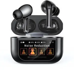NANSLS Wireless Earbuds, Bluetooth 5.4 Ear Buds, ENC Noise Cancelling Headphones with 48H Playtime, Bass Stereo Sound, Compatible with iPhone Air/17/16/15/14/Android, Pad - Black NANSLS Wireless Earbuds, Bluetooth 5.4 Ear Buds, ENC Noise Cancelling Headphones with 48H Playtime, Bass Stereo Sound, Compatible with iPhone Air/17/16/15/14/Android, Pad - Black