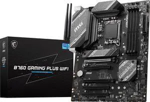 MSI B760 Gaming Plus WiFi Gaming Motherboard (Supports 12th/13th/14th Gen Intel Processors, LGA 1700, DDR5, PCIe 4.0, M.2, 2.5Gbps LAN, USB 3.2 Gen2, HDMI/DP, Wi-Fi 6E, Bluetooth 5.3, ATX) MSI B760 Gaming Plus WiFi Gaming Motherboard (Supports 12th/13th/14th Gen Intel Processors, LGA 1700, DDR5, PCIe 4.0, M.2, 2.5Gbps LAN, USB 3.2 Gen2, HDMI/DP, Wi-Fi 6E, Bluetooth 5.3, ATX)