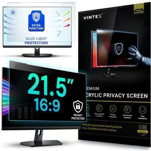 Acrylic 21.5 Inch Computer Privacy Screen Filter for Widescreen Computer Monitors - 19.3" x 11.3" (491 x 288mm) - Monitor Frame Hanging Type Acrylic 21.5 Inch Computer Privacy Screen Filter for Widescreen Computer Monitors - 19.3" x 11.3" (491 x 288mm) - Monitor Frame Hanging Type