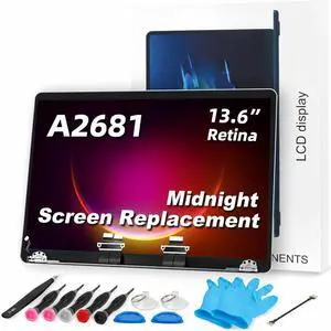 JYYSCRN A2681 Screen Replacement with Sleep Sensor Cable for 13.6 Inch MacBook Air M2 2022, 2560x1664 LCD Full Assembly Display for EMC 4074 Midnight JYYSCRN A2681 Screen Replacement with Sleep Sensor Cable for 13.6 Inch MacBook Air M2 2022, 2560x1664 LCD Full Assembly Display for EMC 4074 Midnight