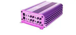 Down4Sound MM504 Mini Maxx Purple 300W RMS Mini 4-Channel Car Audio Amplifier Down4Sound MM504 Mini Maxx Purple 300W RMS Mini 4-Channel Car Audio Amplifier