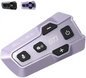Logto Blaise GT1 Motorcycle Helmet Bluetooth Headset Intercom 2 Riders Music Share Helmet Communication System IPX6 Waterproof (Upgraded-Violet) Logto Blaise GT1 Motorcycle Helmet Bluetooth Headset Intercom 2 Riders Music Share Helmet Communication System IPX6 Waterproof (Upgraded-Violet)