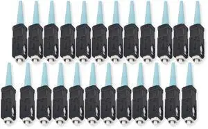 Corning 95-050-41-X Pack of 25 UniCam SC Connectors, 50 Micron Multimode, OM3/OM4 Compatible, Field-installable, No-Epoxy No-Polish, High Performance Fiber Optic Connector, Aqua Boot, Black Housing Corning 95-050-41-X Pack of 25 UniCam SC Connectors, 50 Micron Multimode, OM3/OM4 Compatible, Field-installable, No-Epoxy No-Polish, High Performance Fiber Optic Connector, Aqua Boot, Black Housing