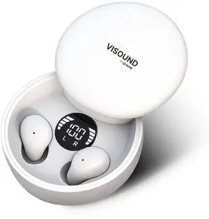 VISOUND VionB Air Invisible Earbuds Wireless Bluetooth 5.4 for Small Ears, Mini Tiny Ear Buds, IPX5 Waterproof, Sound Isolating Fit, ENC Mic for Clear Calls, Discreet in-Ear Headphones (Arctic VISOUND VionB Air Invisible Earbuds Wireless Bluetooth 5.4 for Small Ears, Mini Tiny Ear Buds, IPX5 Waterproof, Sound Isolating Fit, ENC Mic for Clear Calls, Discreet in-Ear Headphones (Arctic