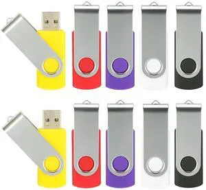 4GB USB Flash Drive 10 Pack, USB 2.0 Thumb Drive Jump Drive Bulk Memory Sticks Zip Drives Swivel Keychain Design, Mixed Colors, Pen Drive for File Backup and Transfer 4GB USB Flash Drive 10 Pack, USB 2.0 Thumb Drive Jump Drive Bulk Memory Sticks Zip Drives Swivel Keychain Design, Mixed Colors, Pen Drive for File Backup and Transfer